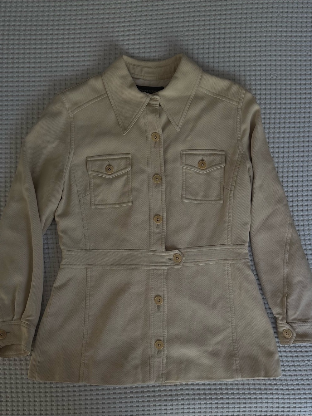 Banana Republic Khaki Utility Jacket with Belt